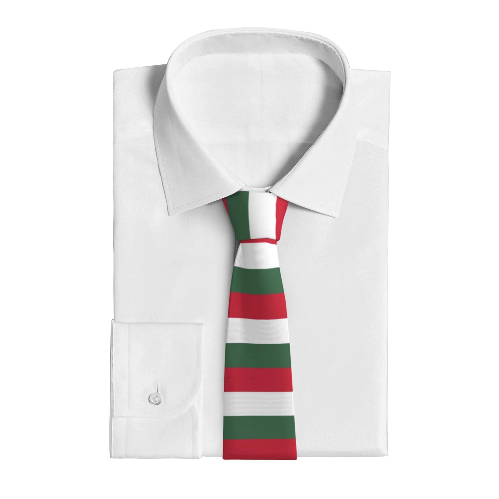Anceky Men's As Pic Flag Of Hungary Printed Tie Silk Tie Business And Wedding Best Everyday Matching Clothing