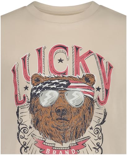 Image of Lucky Brand Boys' Short Sleeve Graphic Crew Neck T-Shirt, Soft, Comfortable, Relaxed Fit