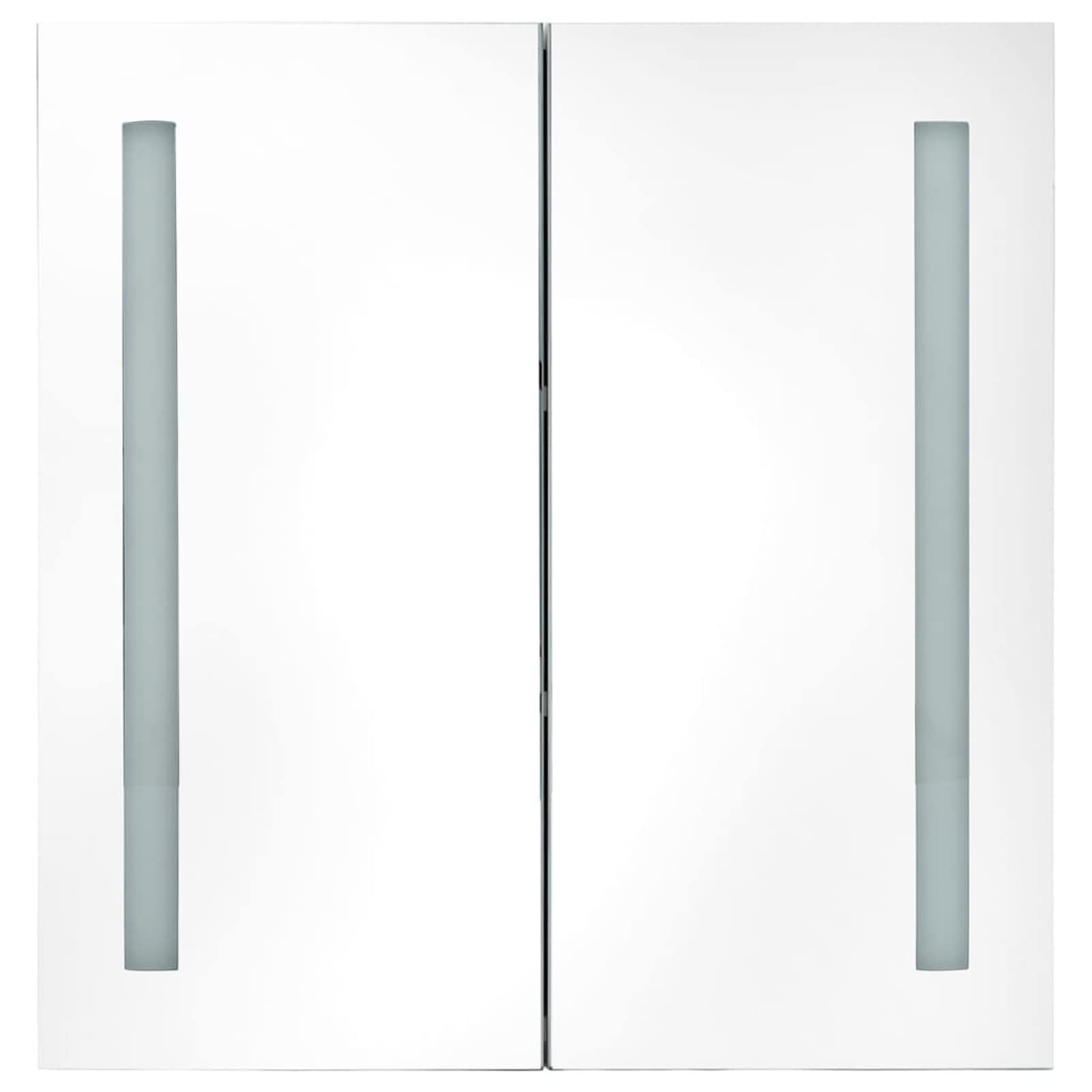 LAPOOH Armadietto Bagno con Specchio e LED Grigio Cemento 62x14x60 cm,Armadietto a Specchio,Armadietto a Specchio Bagno(SPU:326521)