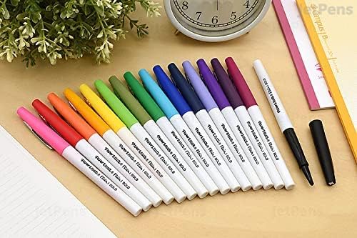 Paper Mate Flair Felt Tip Writing Stylo Coloured Pens Bold Point (1.2mm) Assorted Colours 6 Pack, Multicolor