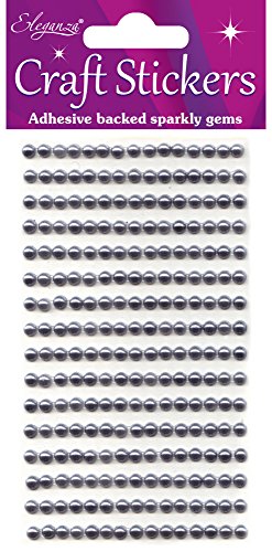 Oaktree Crafts Eleganza  4 mm x 240 Perlas nº 24, Material sintético, Plata, 16,5 x 7,6 x 0,3 cm