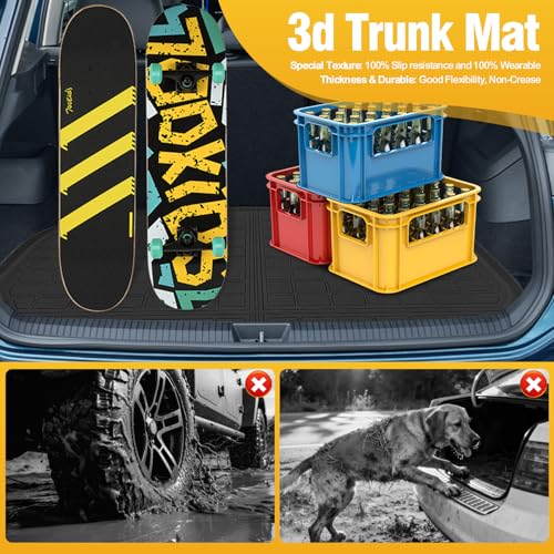 WGGDRAQQ Trunk Liner Cargo Liners for Honda CR-V CRV 2007-2011 Rear Trunk Floor Mats 3D Boot Tray All-Weather TPE Black by WGGDRAQQ - Used condition - Image 6