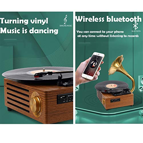 Tourne Disque Vintage, Lecteur Vinyles Audio Bluetooth 3,5 Mm Support 4.2 Entrée Auxiliaire/USB Flash Drive, Vintage… - Les Beatles, Paul McCartney, John Lennon, RIngo Starr, George Harrison Tourne Disque Vintage, Lecteur Vinyles Audio Bluetooth 3,5 Mm Support 4.2 Entrée Auxiliaire/USB Flash Drive, Vintage… – Image 6