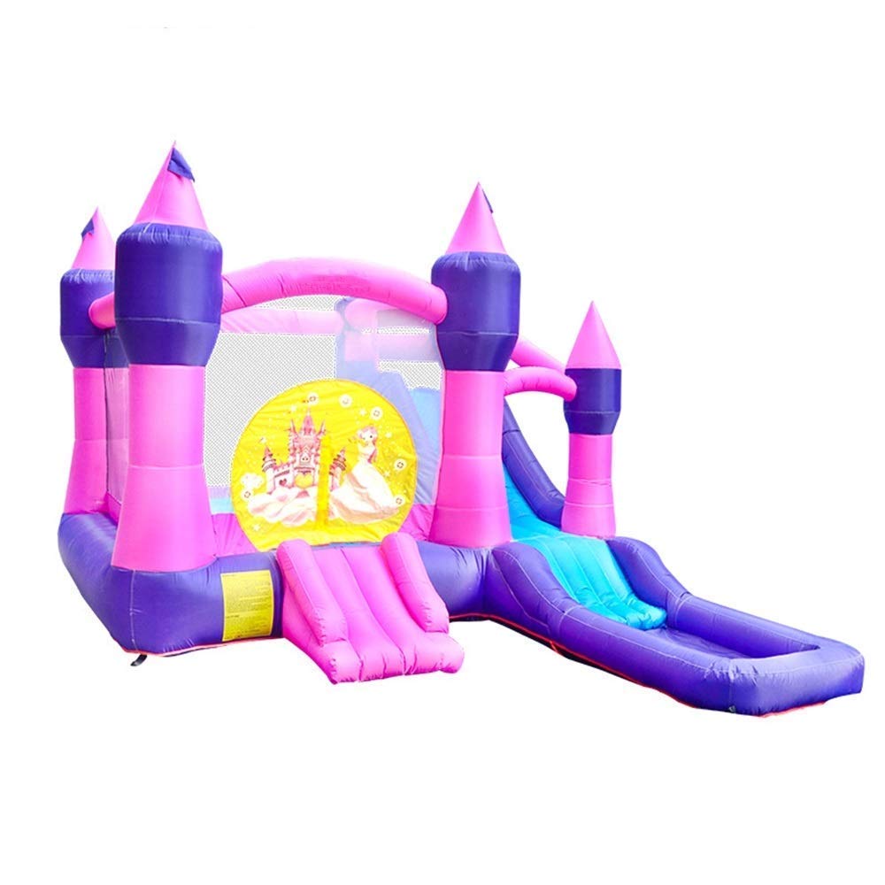 Castillos Hinchables Trampolín Inflable Castillo Inflable para Niños Interiores Y Exteriores Cama De Salto Pequeña con Tobogán Castillos Hinchables A