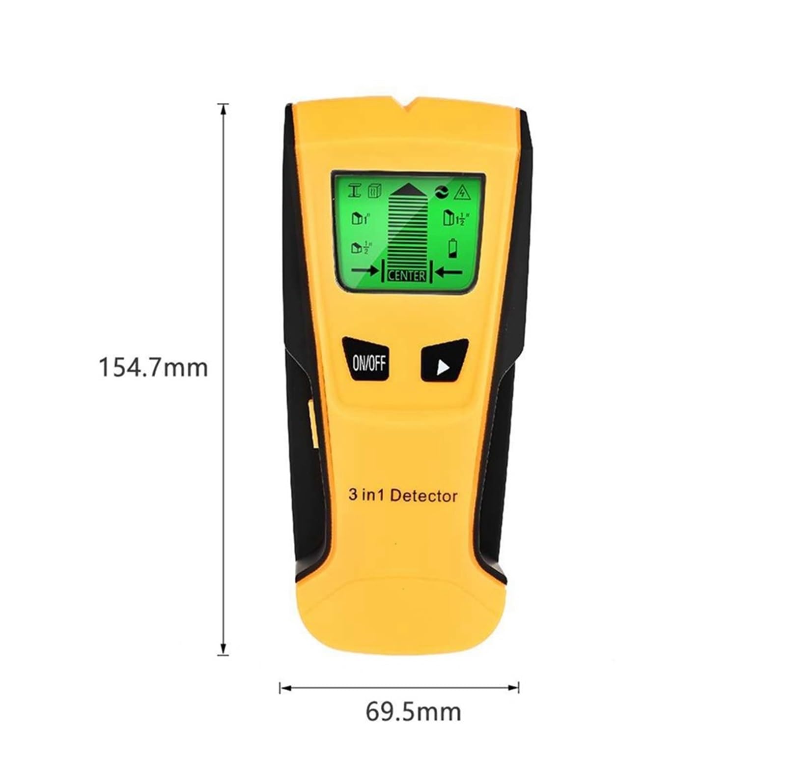 Sensor de Montante Inteligente Multifuncional Detector de Metales 3 en 1, escáner de Pared, Detector de Pared, Detector de Metales for Pared, Pernos metálicos, Voltaje, detección de Cable Vivo