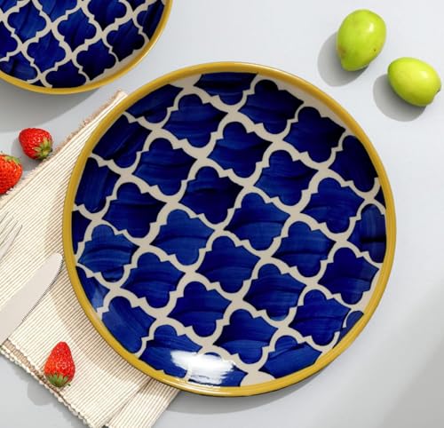 Image of Freakway Luxury Ceramic Dinner Set - 18 Pieces with Dinner Plates, Quarter Plates & Serving Bowls