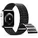 Jiamus Nylon Solo Loop Armband Kompatibel mit Apple Watch Armband 40mm 41mm 38mm 44mm 42mm 45mm,Geflochten Elastisch Dehnbarer Ersatz Sport Klett Armband für iWatch Series 7/6/5/4/3/2/1/SE(Patented)