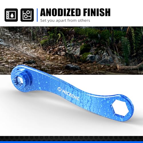 Image of NICECNC Motorcycle Wheel Removal Tool 17X27X32mm Axle Wrench Spanner Compatible with Husqvarna TE FE TC FC TX FX 125-701 2014-2022 TE FE 125-501 2023,See Fitment