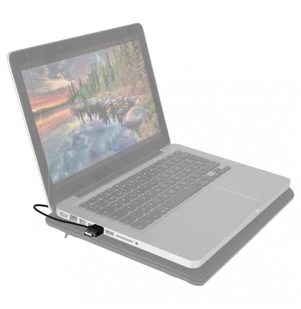 NGS JetStand - Support de Refroidissement pour Ordinateurs Portables jusqu'à 15,6" Hauteur Réglable, Ventilateurs Silencieux, Port USB, Lumière LED, Treillis Métallique
