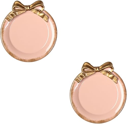 jojofuny 2 platos de postre decorativos para cupcakes, bandejas de frutas para fiestas, bandeja redonda de postre, bandeja redonda decorativa para