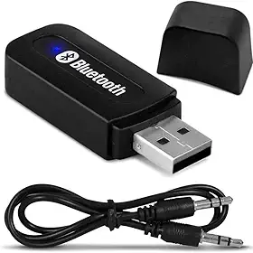 Receptor Bluetooth 5.0 USB P2 para Som Automotivo – Adaptador de Áudio Sem Fio com Entrada Auxiliar 3,5mm – Compatível com Carros, Caixas de Som e Fones