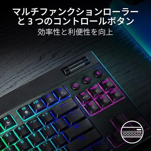 Razer BlackWidow V4 Low-profile Tenkeyless HyperSpeed JP Yellow Linear Switch の商品画像 3