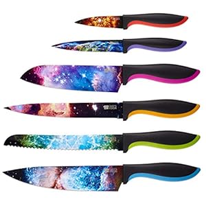 Cosmos Kitchen Knife Set in Gift Box – Color Chef Knives – Cooking Gifts for Husbands and Wives, Unique Wedding Gifts…