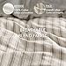 Madison Park Cooling Duvet Cover Set for Hot Sleepers - Linen Cotton Rayon Blend, King Size 3 Piece Set with Shams - Lightweight & Breathable Bedding, Tan Striped Design