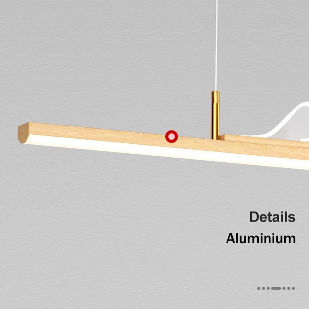 Candelabros de luz de Techo, iluminación LED Lineal Grande con atenuación Dorada, para Cocina, Montaje en Blanco y Negro, para Comedor y Sala de Estar