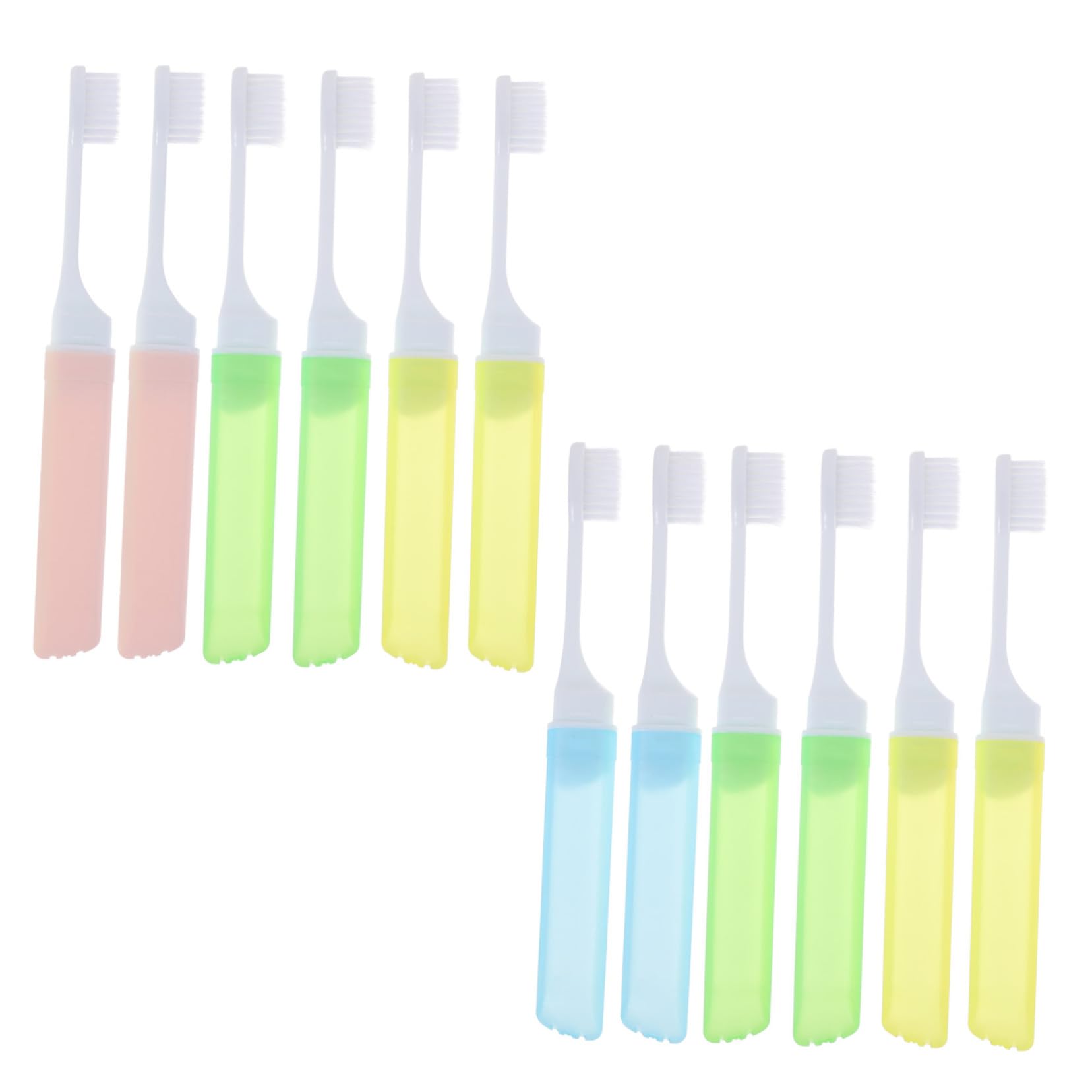 PACKOVE 2 Set Spazzolino Pieghevole Spazzolino Da Viaggio A Mano Adulti Spazzolini Pieghevoli Viaggio Da Denti Spazzolini Portatili Dente Pp Colore Casuale 12 Pezzi * 2