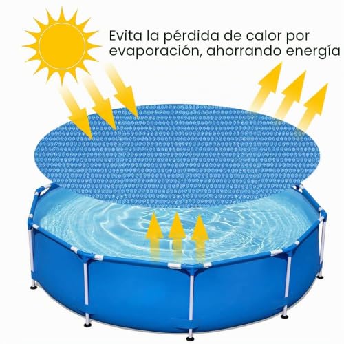 Miniatura 3 de Cobertor Piscina Burbujas Redonda Rectangular, Cobertor Piscina Invierno Verano, Manta Termica Cubre Fundas De Protección Solar Para Piscina Calor, Impermeable Prueba Redonda 183cm