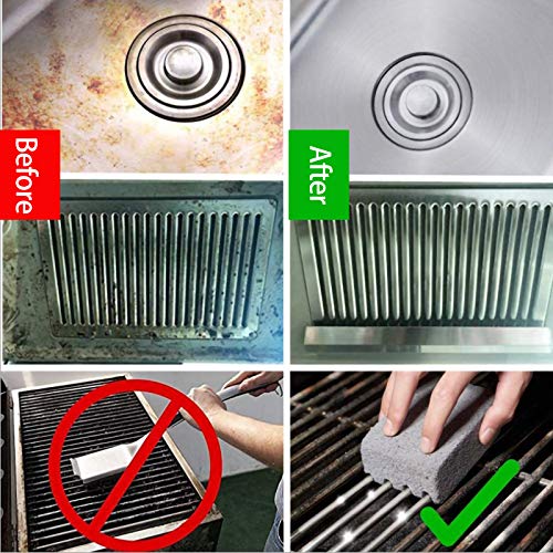 Sadocom Grill Brick Block Cleaning Pumice Stones Magic Stone Removing Grease and Stains for Barbeque Griddle/Flat Top Grill/Racks (pack of 4) - Image 5