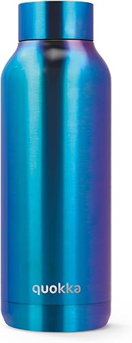 Miniatura 53 de Quokka Sólido - Negro azabache 17.2 fl oz | Botella de agua de acero inoxidable - Frascos aislados al vacío de doble pared botella de bebidas Negro