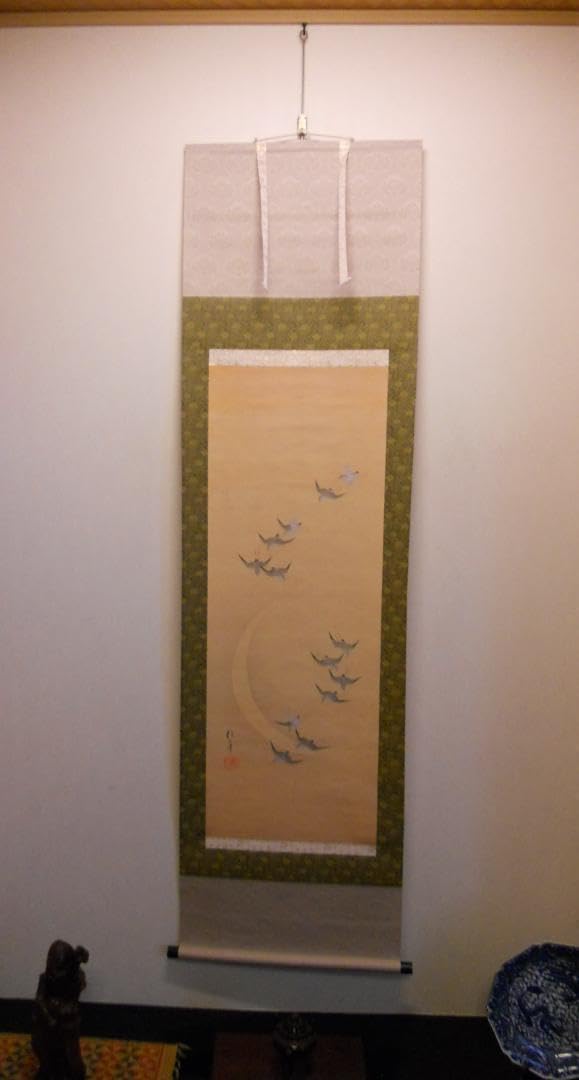 掛け軸 酒井抱一 『 桜花雉子図 』 絹本 名品 複製 希少 茶道具 掛軸 美品 掛け軸 酒井抱一 『 桜花雉子図 』 絹本 名品 複製 希少 茶道具