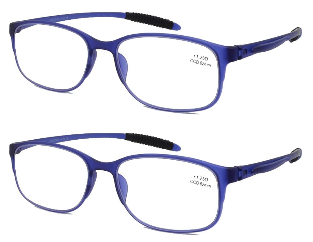 Mcoorn Gafas de Lectura Presbicia Ligeras Anti Luz Azul (Pack 2), Gafas de Presbicia con Flexibles Anti-reflejantes