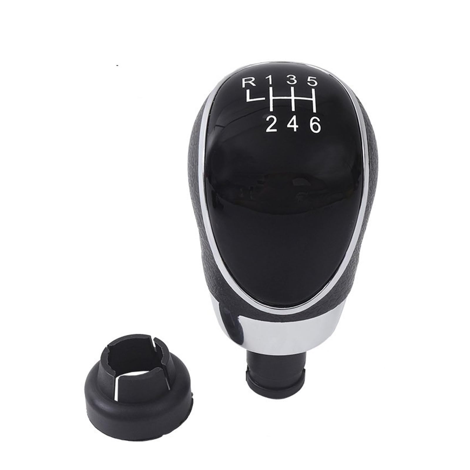 ZNCOJL Car Gear Stick Knob for Ford for Focus MK2 MK3 MK4 MK7 5/6 Speed Gear Shift Handpiece Head No Modification Required(Black,for 6 Speed)