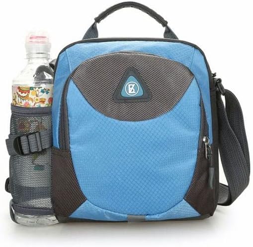 [Schicksal.]ドリンクホルダー付きショルダーバッグ 旅行 ウォーキング テイクアウト 自転車 釣り アウトドア レディース メンズ 男女兼用 ペットボトル 水筒 持ち運び フリー,ブルー