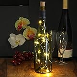 PRAKTISCHES DESIGN IN KORKEN-FORM: Dank der stilvollen Korken-Form ist die LED-Lichterkette perfekt für verschiedene Flaschen und ein dekoratives Stimmungs-Licht in Wohnräumen!