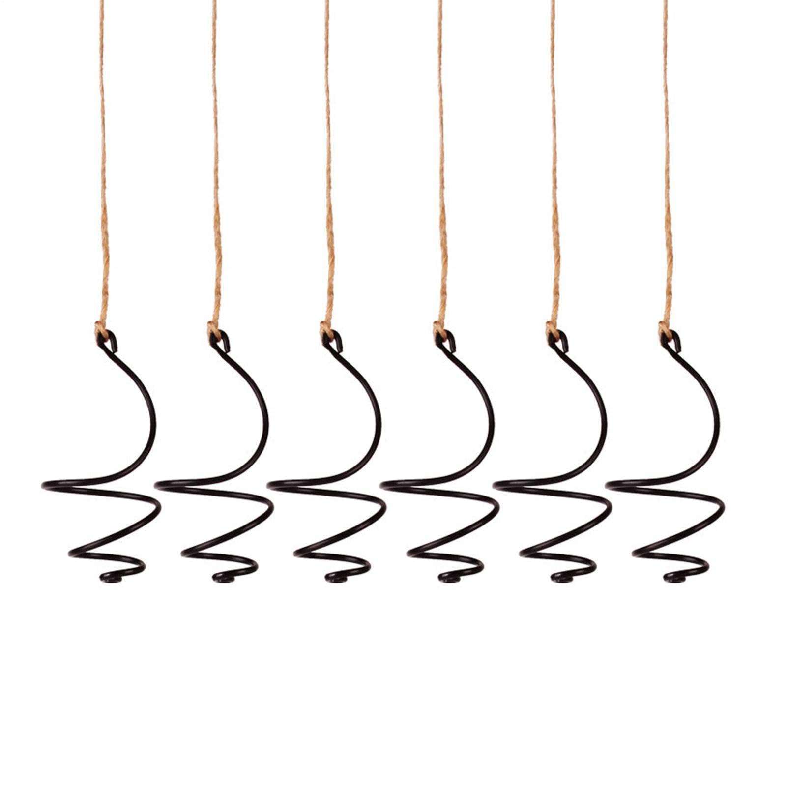 Soporte para Plantas Aéreas Hierro | 6 Piezas Soportes Colgantes con Cuerda de Yute | Soportes Espirales Metal sin Tierra | Decoración Pared Mesa Hogar Oficina Jardín Patio Balcón Dormitorio Cocina