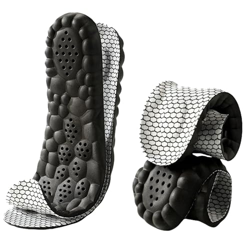 Image of 4D Cloud Technology Insole - Super Soft Comfort Insoles, Soft Foot Protection Cloud Feeling Insole, U-Shape Memory Foam Insoles, Memory Foam Insoles (White-Black, Men 5-6 /Women 6-7)