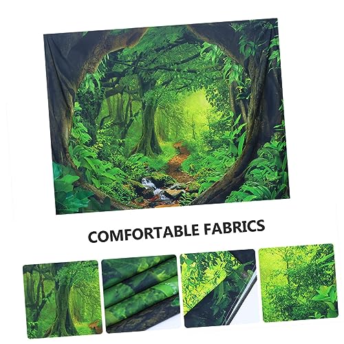 Tapiz de bosque natural para decoración de pared en tejido de poliéster TOPBATHY 2