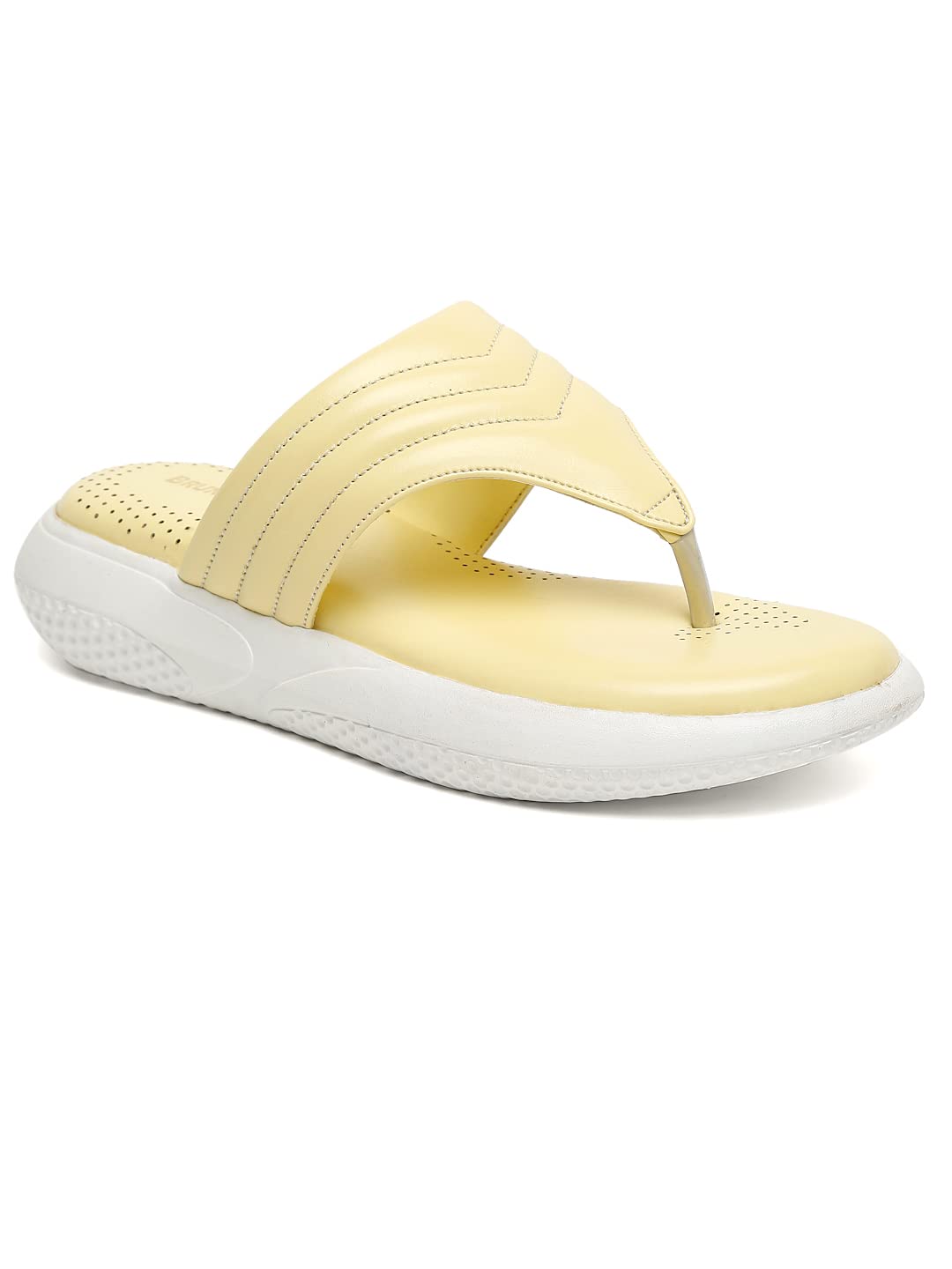 Bruno Manetti Womens Yellow Slipon Back Open Flat Sandal (B09SBDQSDZ) Amazon Price History, Amazon Price Tracker