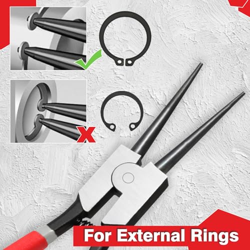 image for LEONTOOL 13-Inch Snap Ring Plier Heavy Duty External Circlip Pliers St