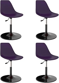 FAMIROSA Sillas de Comedor giratorias 4 Unidades PP Lila
