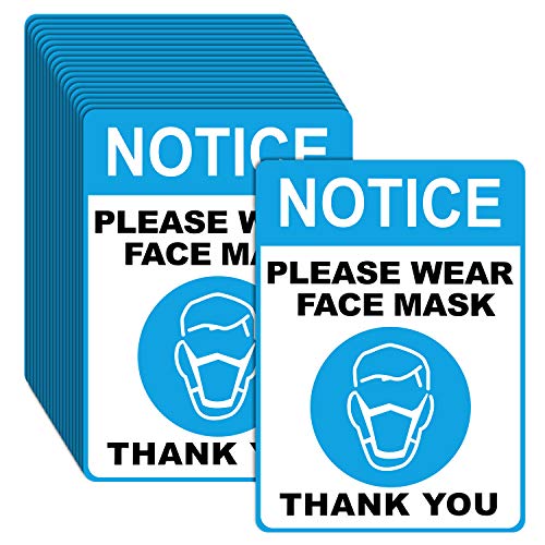 Tech Deals ๐ฅ 20 Pieces Face Mask Required Social Sign Notice Stickers Please Wear Face Mask Sign Face Covering Safety Decals Warning Signs, 10 x 7 Inches Tech Deals ๐ฅ 20 Pieces Face Mask Required Social Sign Notice Stickers Please Wear Face Mask Sign Face Covering Safety Decals Warning Signs, 10 x 7 Inches