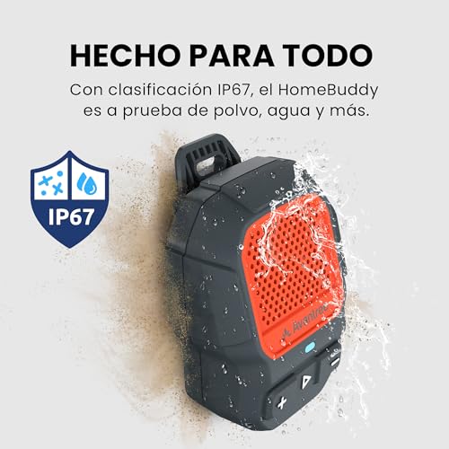 Avantree HomeBuddy – Altavoz Bluetooth Mini portátil con Auracast, 15 Horas de reproducción e IP67 Impermeable, Audio Personal Clip-on para música y Llamadas, Interiores y Exteriores - Rojo - imagen 3