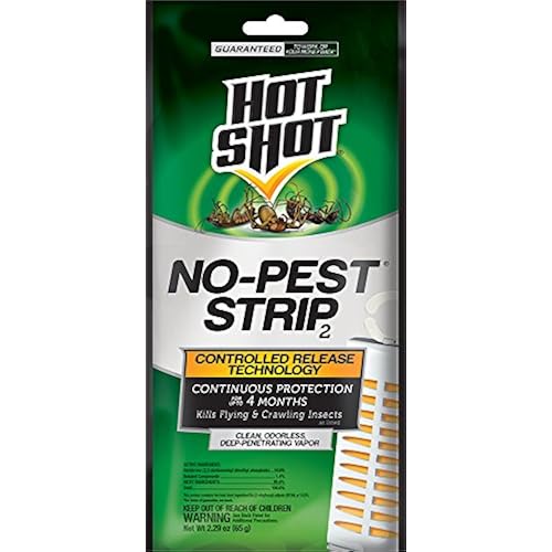 Hot Shot No-Pest Strip 2, Controlled Release Technology Kills Flying and Crawling Insects 2.29 Ounce (Value Pack of 3)