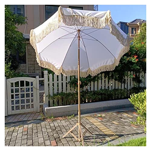 Sombrilla con protección solar y botón inclinable para terraza y playa 2