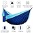 ERUW Hammock Camping, Portable Single/Double Hammocks for Outdoor Hiking Travel Backpacking - 210D Nylon Hammock Swing for Backyard & Garden (Blue/Sky Blue)