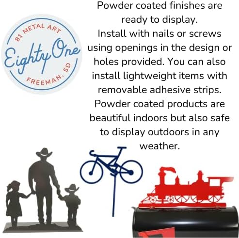 Miniatura 9 de Pasatiempo, Recreación y Carrera de metal con recubrimiento en polvo para buzón (velero, negro mate)