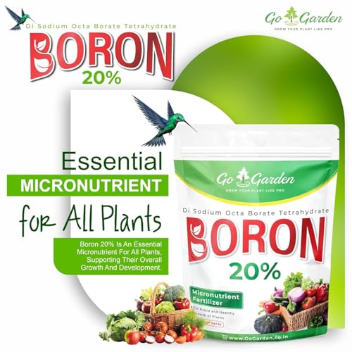 Image of Go Garden Boron 20% Micronutrient Fertilizer for Plants 250g | Water Soluble Boron Powder | Supports Flowering, Fruit Development & Vegetable Growth | Suitable for Garden, Nursery & Agriculture Use