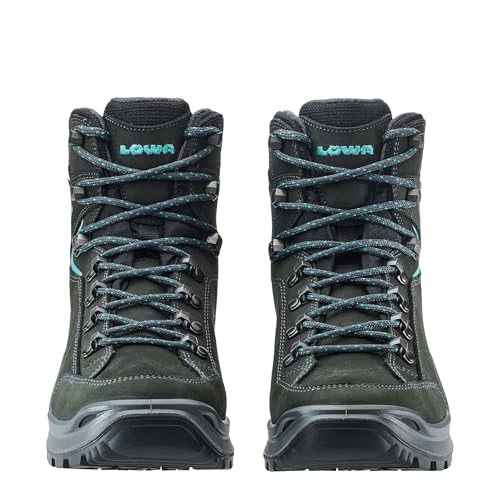LOWA Stiefel mittel RENEGADE EVO GTX MID Ws W asphalt/türkis, 38