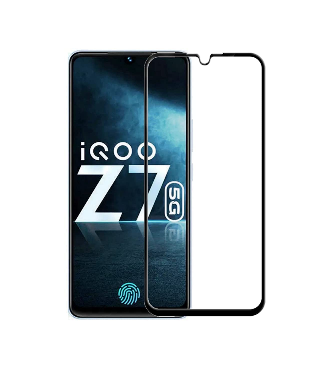 Dashmesh Shopping Tempered Glass Screen Protector For Iqoo Z7 5G By Vivo (Edge To Edge Black) for Smartphone (B0C16WLXF4) Amazon Price History, Amazon Price Tracker