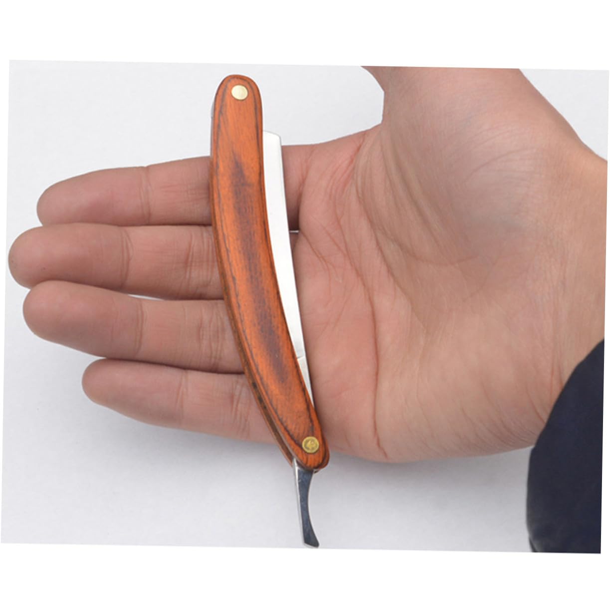 COLLBATH Maquinilla de Afeitar Manual Mango de Madera y Acero Inoxidable Vintage Diseño Antiguo Peso Equilibrado para Afeitado Cómodo y Preciso en Hombres
