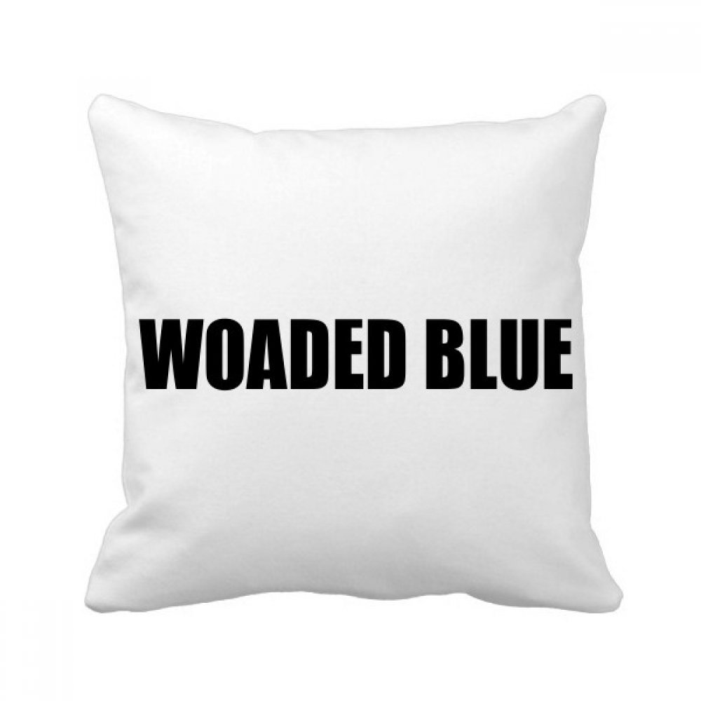 Coussin bleu woaded oreiller insert cover maison canapé décor multicolore noir carré 40x40cm