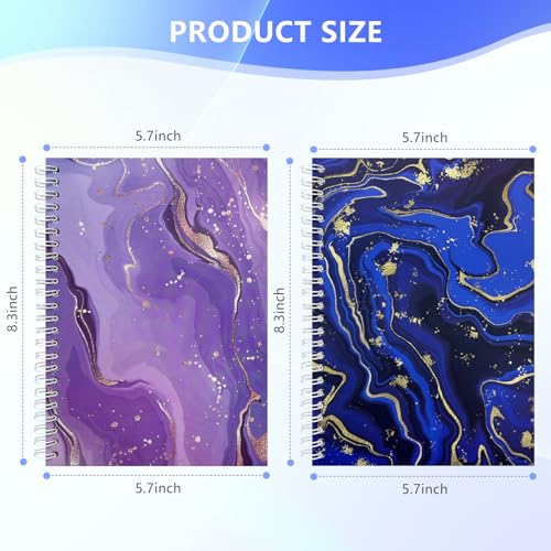 Álbum reutilizable para colección de pegatinas DHATMYC, 2 unidades, con 32+32 hojas en papel de liberación en blanco, tamaño A5, organizador para adultos (azul + morado) miniatura 5