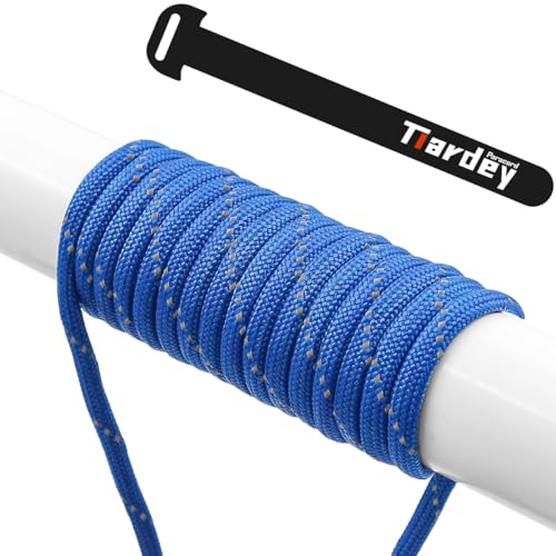 Tiardey PPR-001 Paracord riflettente 4 mm 100 piedi (31 m) 7 fili, resistente allo strappo, cavo in nylon, paracord Mil Spec tipo III, può contenere fino a 250 kg per campeggio di sopravvivenza