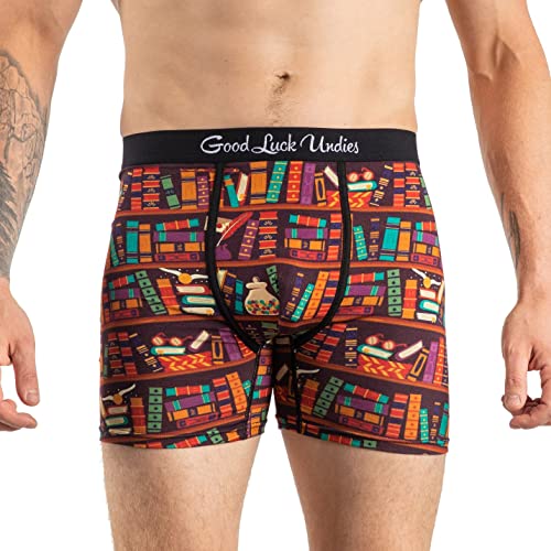 image for Good Luck Sock Good Luck Undies Men's Library Books Boxer Brief Underw