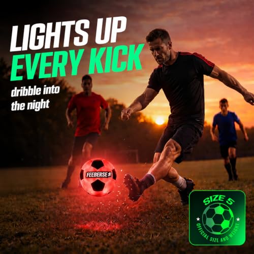 Feeberse Rechargeable Light Up Soccer Ball