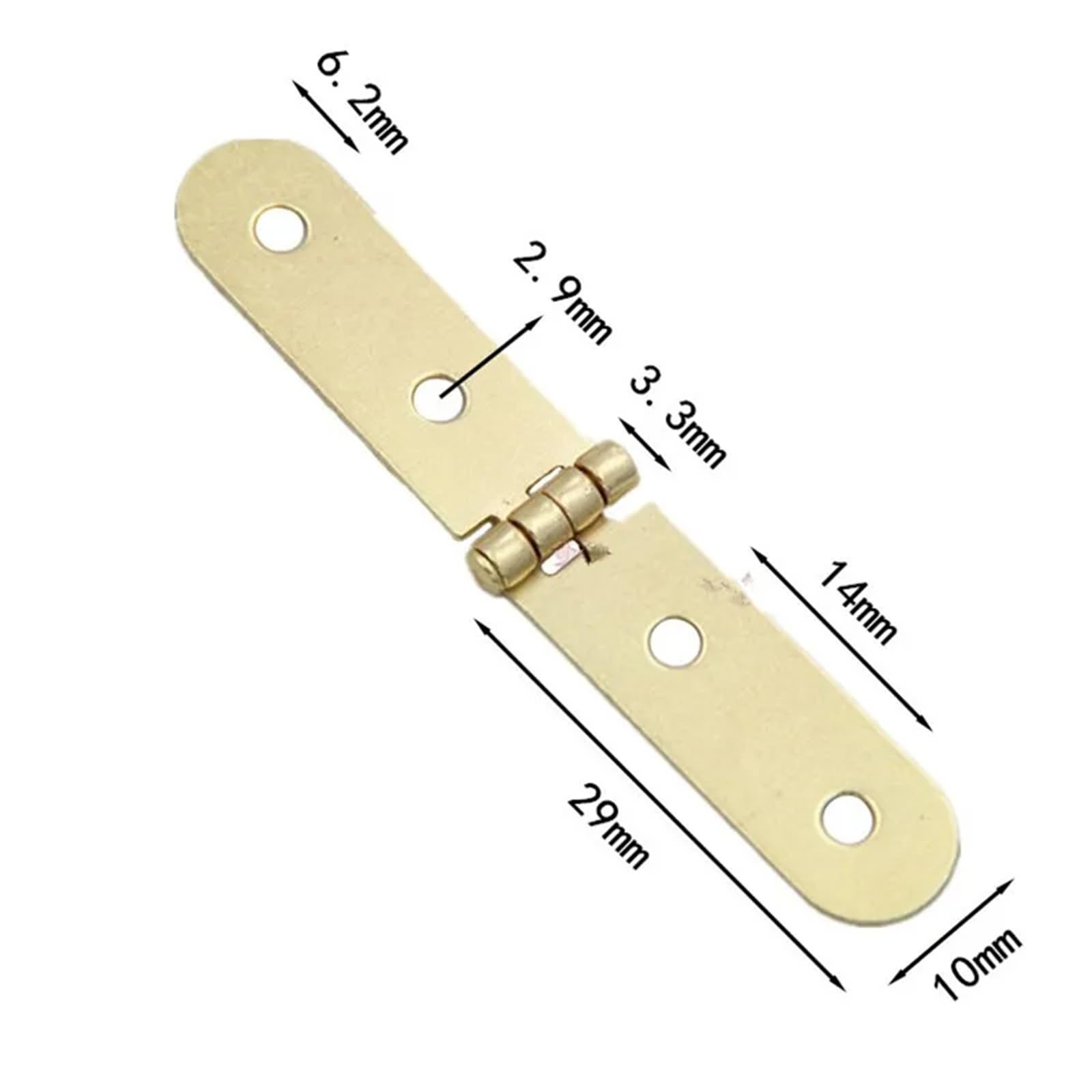 Bisagra pequeña plegable for caja de madera, bisagra de hierro, 1 unidad